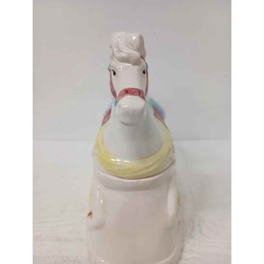 Vintage Heritage Mint Carousel Horse Carnival Ride Cookie Jar Ceramic Figural
